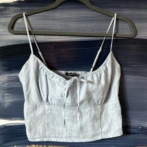 Brandy Melville linen crop tank